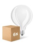 Mehrfachpackung 6x Ledvance Classic LED E27 Globe Fadenlampe Matt 7.5W 1055lm - 827 Extra Warmweiß | Dimmbar - Ersatz Für 75W