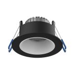 Noxion LED-Spot Ares Tief Schwarz 6W 540lm 927-940 3CCT - mit Innenring Weiß | Ausschnitt 68mm