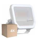 Mehrfachpackung 4x Ledvance LED-Scheinwerfer Aluminium Weiß 17W 2200lm 100D - 830 Warmweiß | IP66 - Symmetrisch