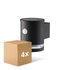 Mehrfachpackung 4x D'Lite Wandleuchte Solis Solar Schwarz Up & Down - 830 Warmweiß | IP54 - Bewegungssensor