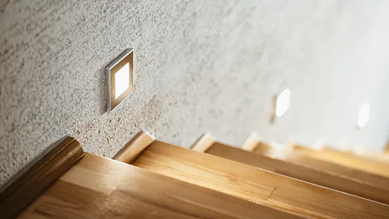 LED-Einbaustrahler als Treppenbeleuchtung